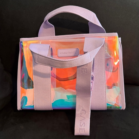 case-mate Handbags - Case-Mate Iridescent Tote with Lavender Straps